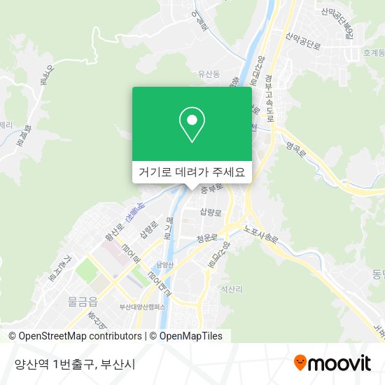 양산역 1번출구 지도