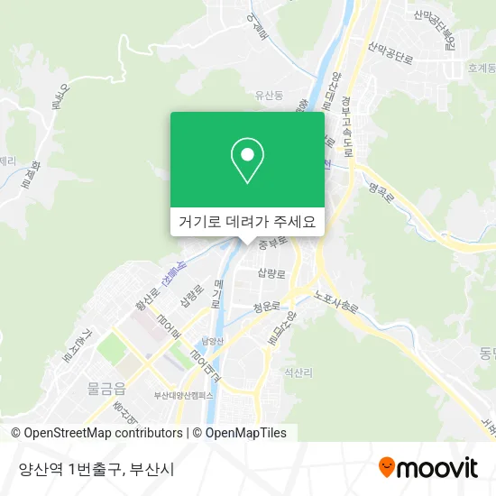 양산역 1번출구 지도