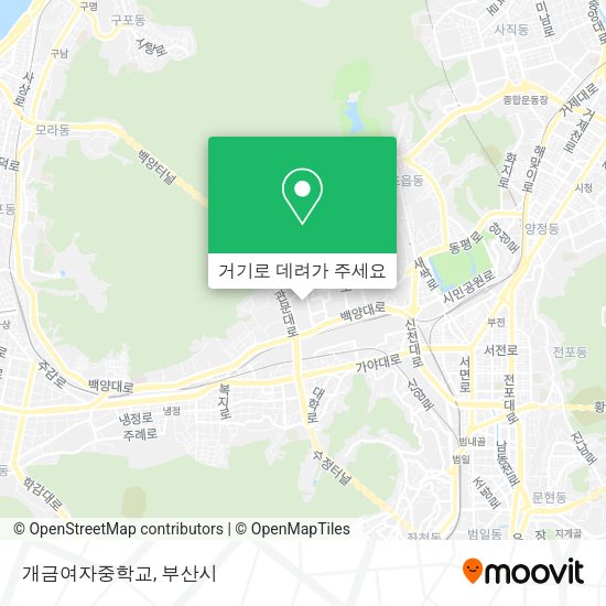 개금여자중학교 지도