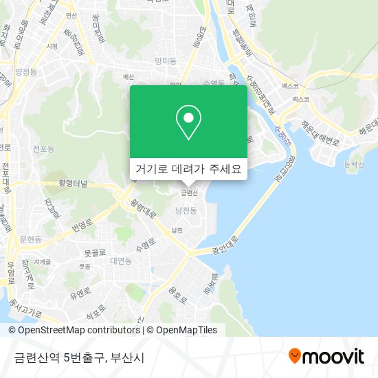 금련산역 5번출구 지도