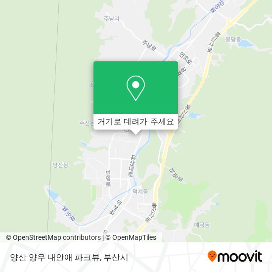 양산 양우 내안애 파크뷰 지도