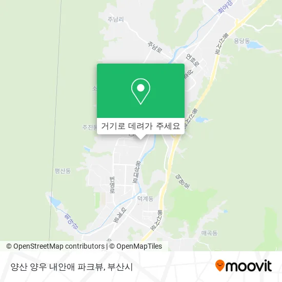 양산 양우 내안애 파크뷰 지도