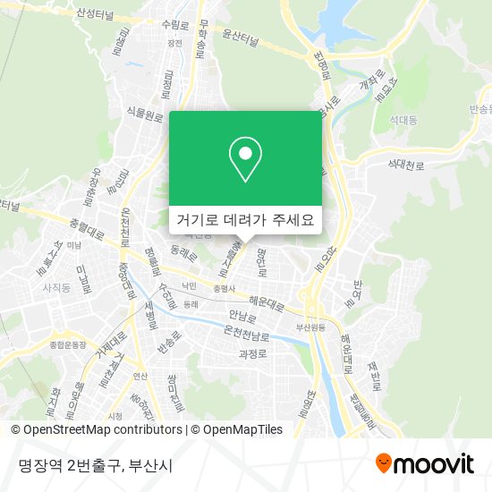 명장역 2번출구 지도