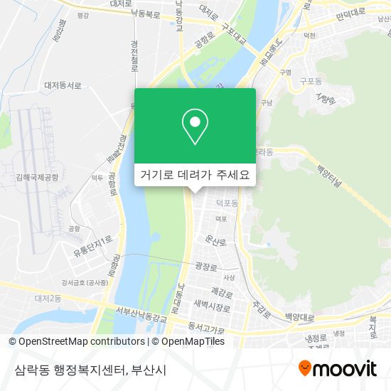 삼락동 행정복지센터 지도