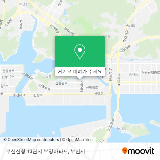 부산신항 13단지 부영아파트 지도