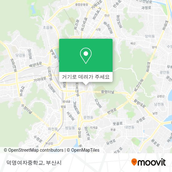 덕명여자중학교 지도