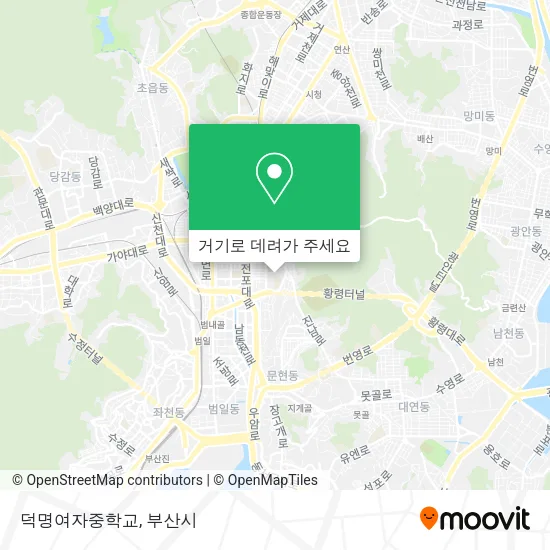 덕명여자중학교 지도