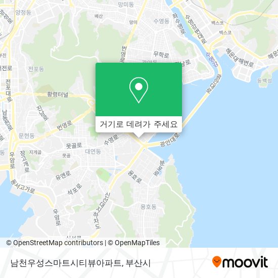 남천우성스마트시티뷰아파트 지도