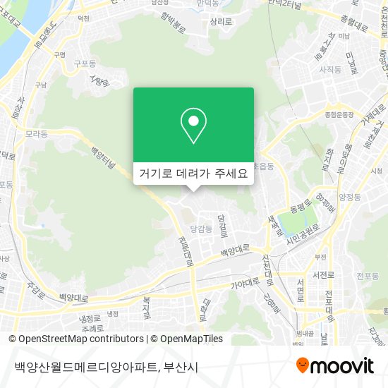 백양산월드메르디앙아파트 지도