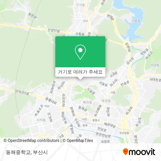 동해중학교 지도
