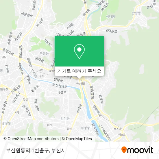 부산원동역 1번출구 지도