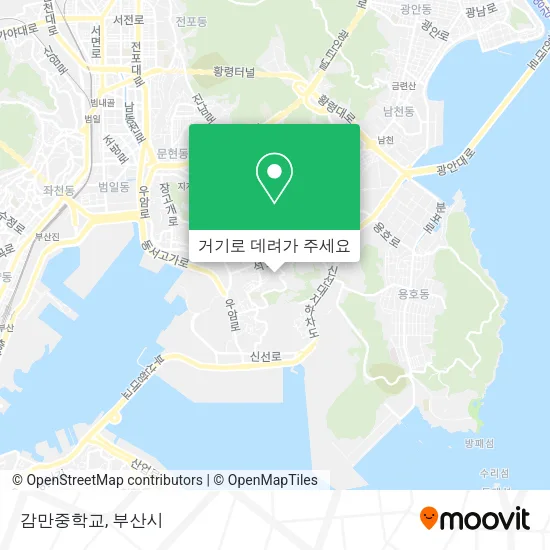 감만중학교 지도