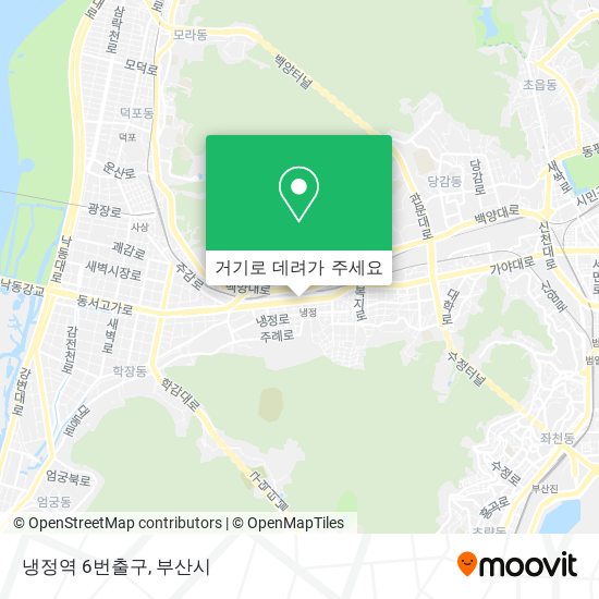 냉정역 6번출구 지도