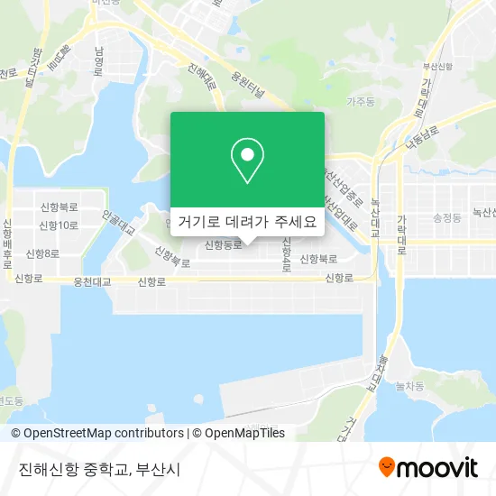 진해신항 중학교 지도