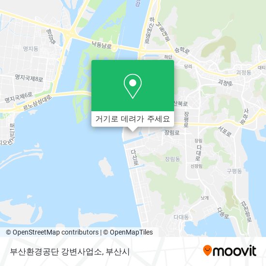 부산환경공단 강변사업소 지도