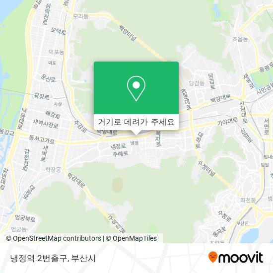 냉정역 2번출구 지도