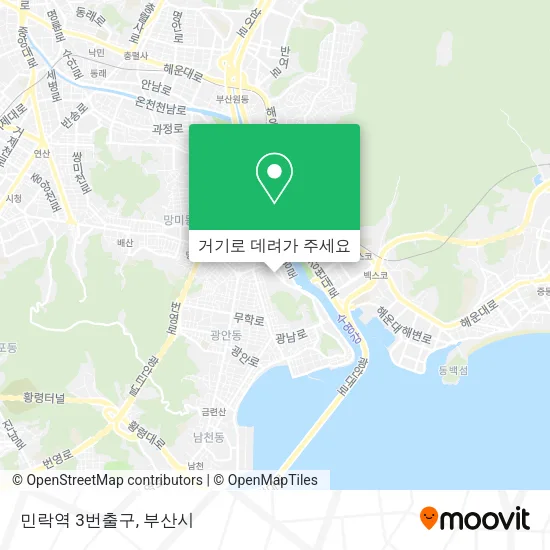 민락역 3번출구 지도
