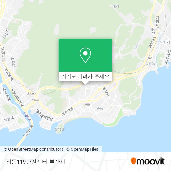 좌동119안전센터 지도