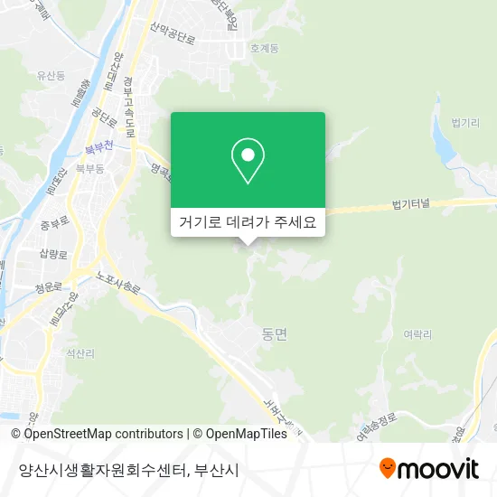양산시생활자원회수센터 지도