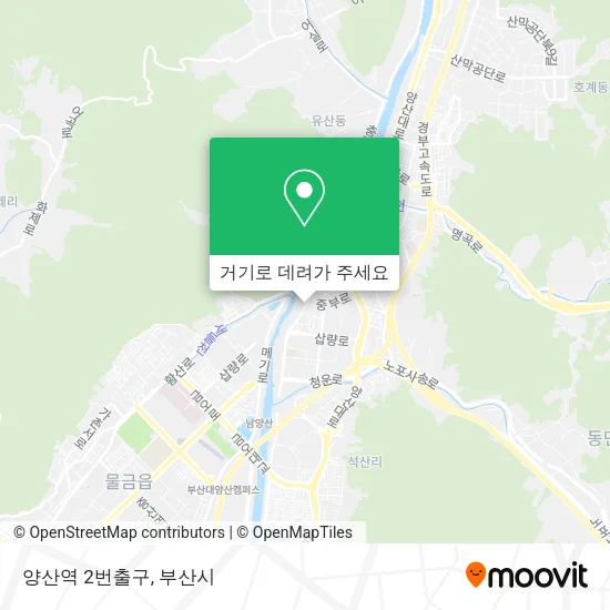 양산역 2번출구 지도