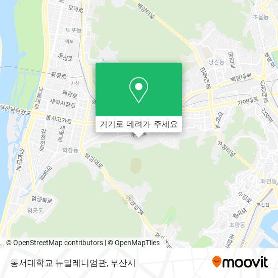 동서대학교 뉴밀레니엄관 지도