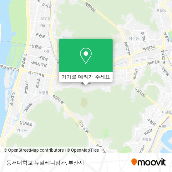 동서대학교 뉴밀레니엄관 지도
