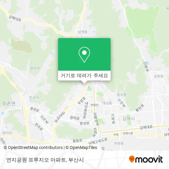 연지공원 프루지오 아파트 지도