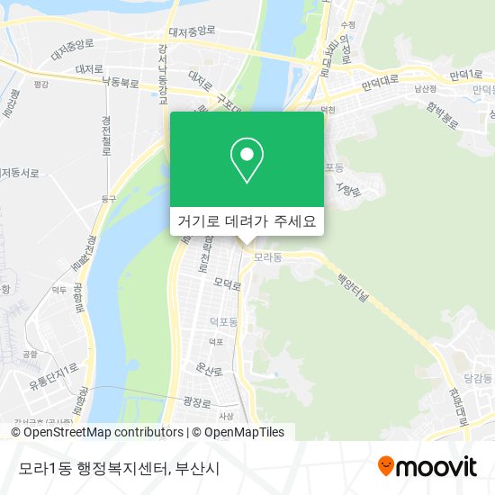 모라1동 행정복지센터 지도