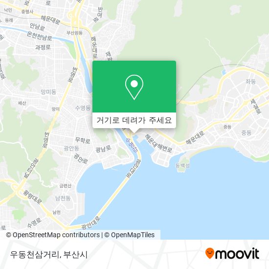 우동천삼거리 지도