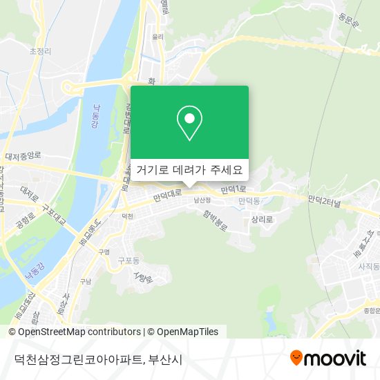 덕천삼정그린코아아파트 지도