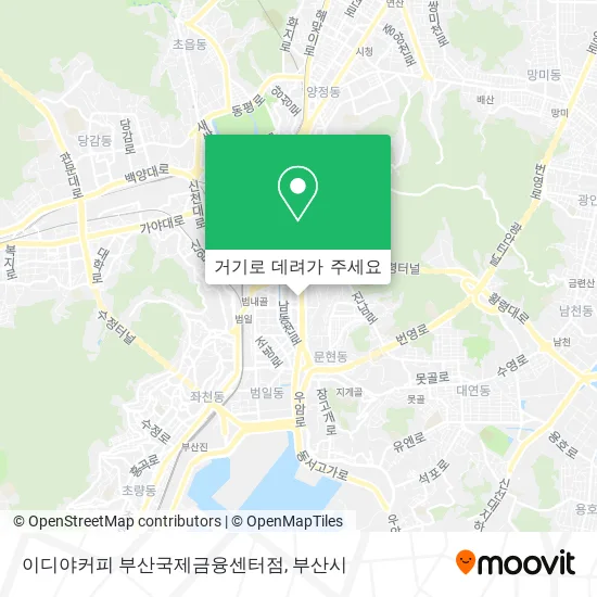 이디야커피 부산국제금융센터점 지도