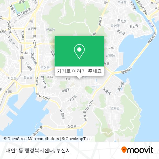 대연1동 행정복지센터 지도