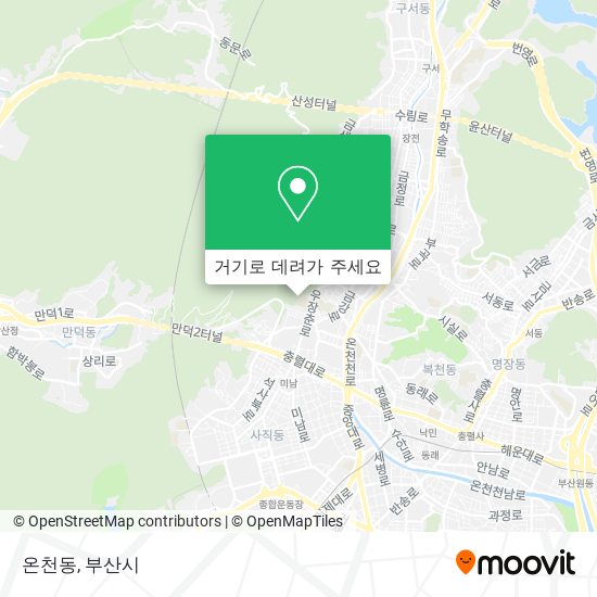 온천동 지도