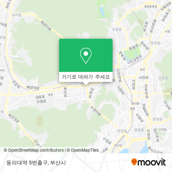 동의대역 5번출구 지도