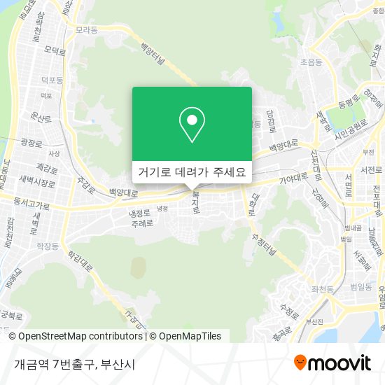 개금역 7번출구 지도