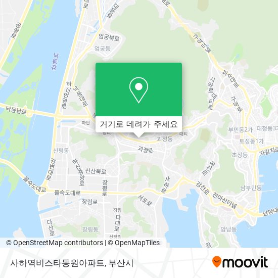 사하역비스타동원아파트 지도