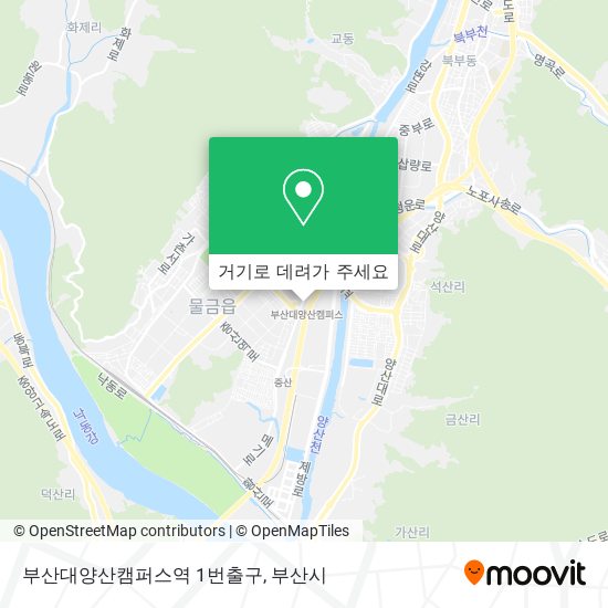 부산대양산캠퍼스역 1번출구 지도