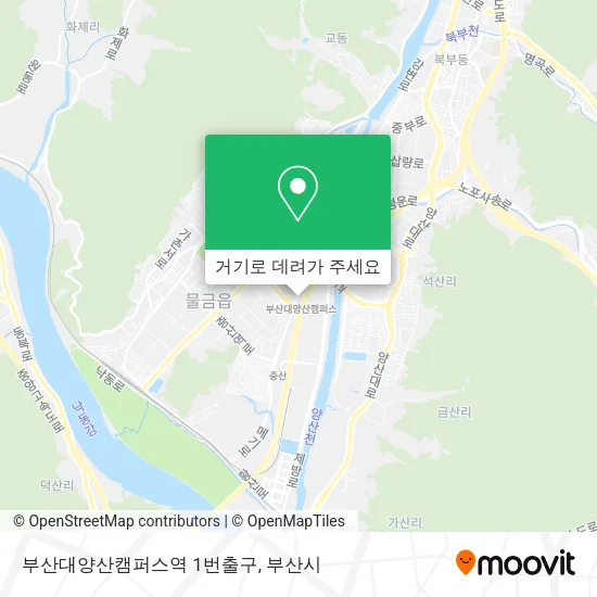 부산대양산캠퍼스역 1번출구 지도