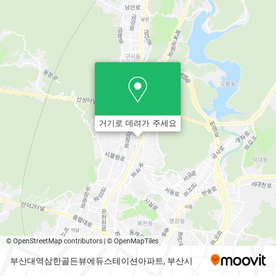 부산대역삼한골든뷰에듀스테이션아파트 지도