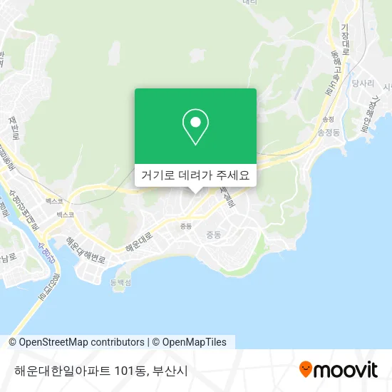 해운대한일아파트     101동 지도