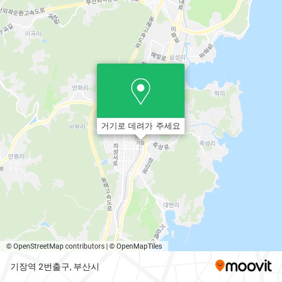 기장역 2번출구 지도