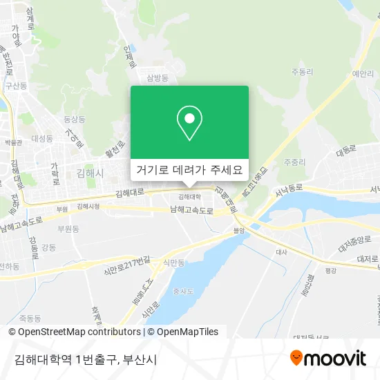 김해대학역 1번출구 지도