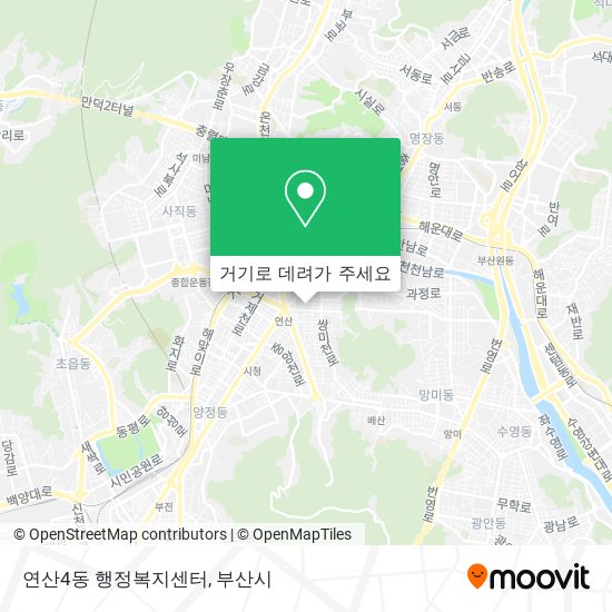 연산4동 행정복지센터 지도