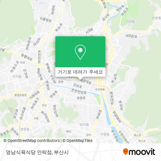 영남식육식당 안락점 지도