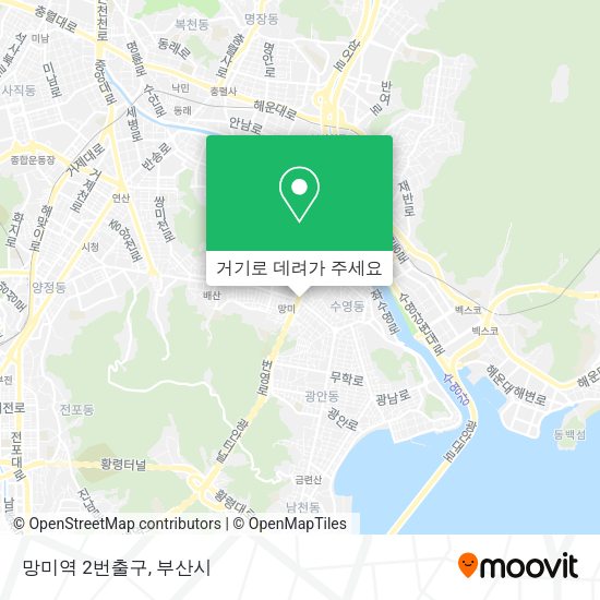망미역 2번출구 지도