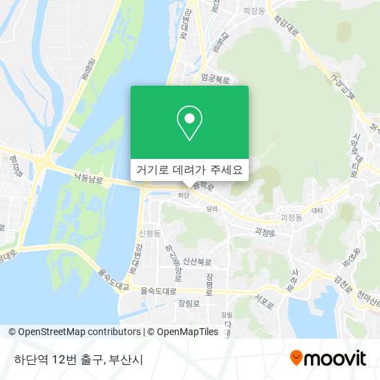 하단역 12번 출구 지도