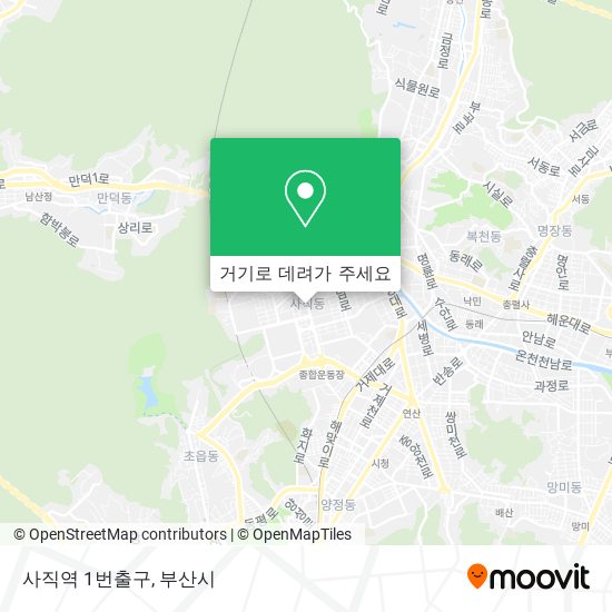 사직역 1번출구 지도