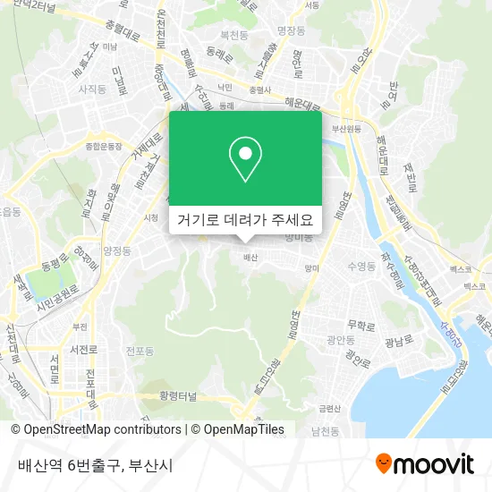 배산역 6번출구 지도