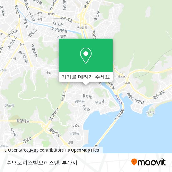 수영오피스빌오피스텔 지도