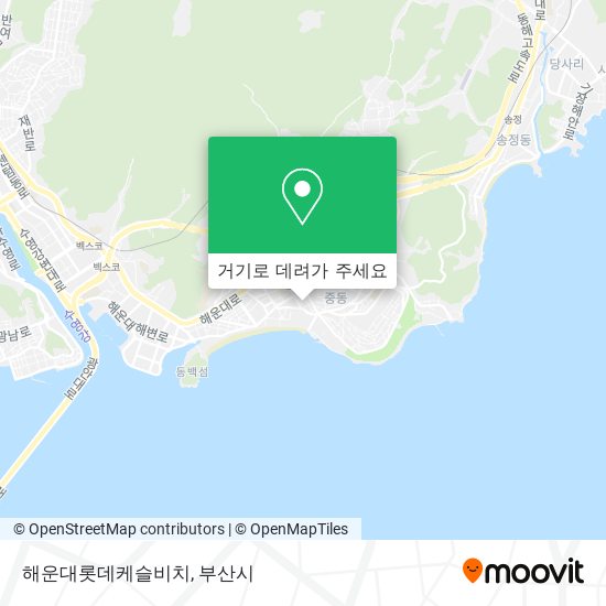 해운대롯데케슬비치 지도